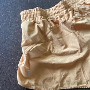 LIKE NEW Size 12 lululemon comfy shorts . Mustard colour